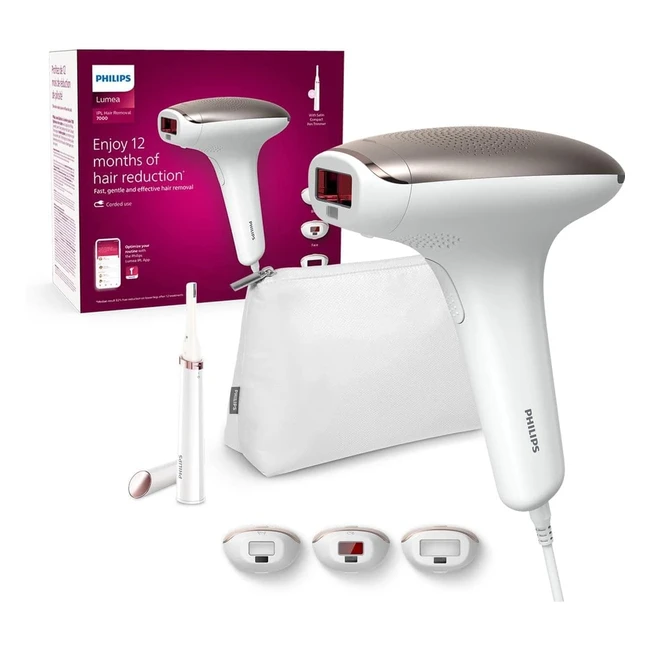 Philips Lumea IPL Haarentfernungsgert 7000 Serie - Seidig glatte Haut für 12 Monate - Modell BRI92300