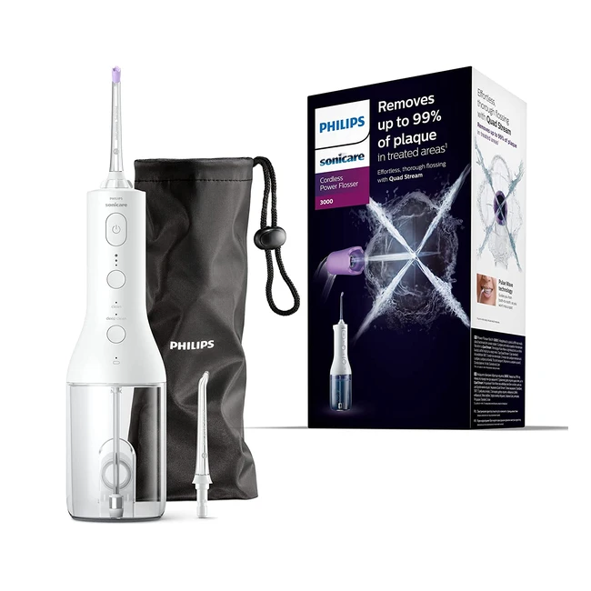 Philips Sonicare Power Flosser 3000 - Kabelloser Wasserflosser für Zähne und Zahnfleisch - Modell HX380631