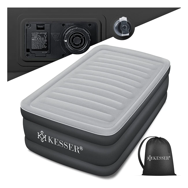Kesser Luftmatratze mit integrierter Pumpe fr Camping und Zuhause - 203 x 95 x