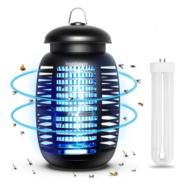 Lampe UV Anti-Moustique 4800V - Tueur d'Insectes Électrique 15W - Efficace et Durable
