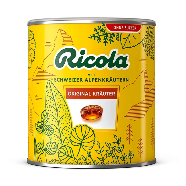 Ricola Riesendose Original Kräuter 277 Schweizer Kräuterbonbons - Zuckerfrei - 1x1000g