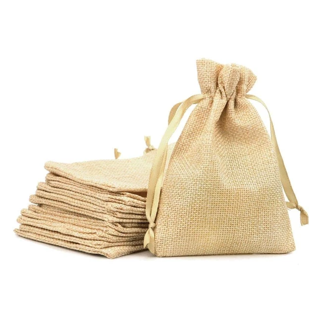 Bolsas de Yute Pequeñas 10x14cm (50pcs) - Ideal para Fiestas y Manualidades
