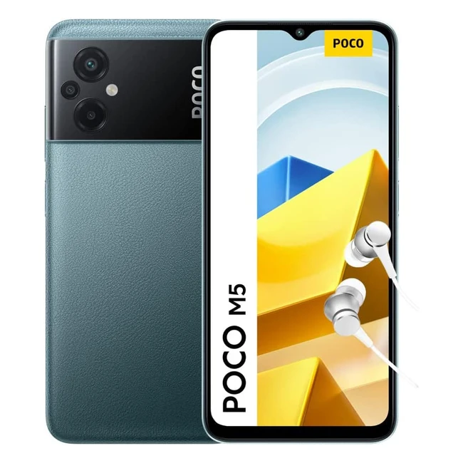 Xiaomi Poco M5 Smartphone ohne Vertrag - 6GB RAM, 64GB Speicher, 90Hz FHD DotDrop Display, Mediatek Helio G99, 50MP AI Dreifachkamera, NFC - Grün DE-Version