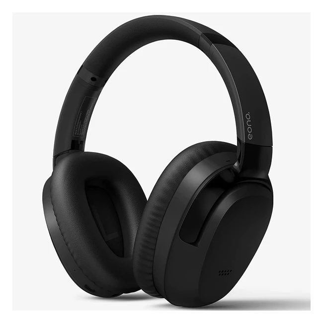 Eono Active Noise Cancelling Headphones - 40H Playtime, Wireless Bluetooth, Mic, Comfortable Earcups - Black