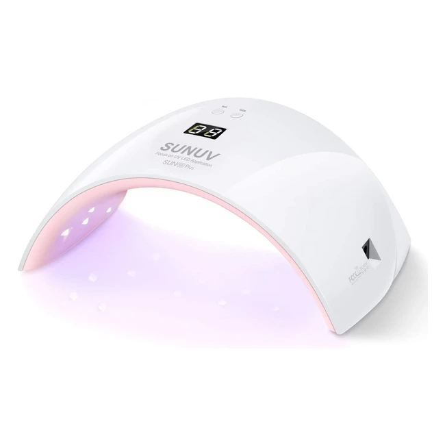 Secador de uñas LED Sunuv 36W UV con sensor automático y pantalla LCD para manicura y pedicura en hogar y salón - ¡Secado rápido y cómodo!