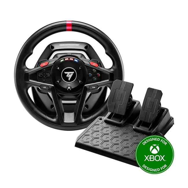 Thrustmaster T128 ForceFeedback-Rennlenkrad mit magnetischen Pedalen für Xbox Series X/S, Xbox One und PC - Präzision und Leistung