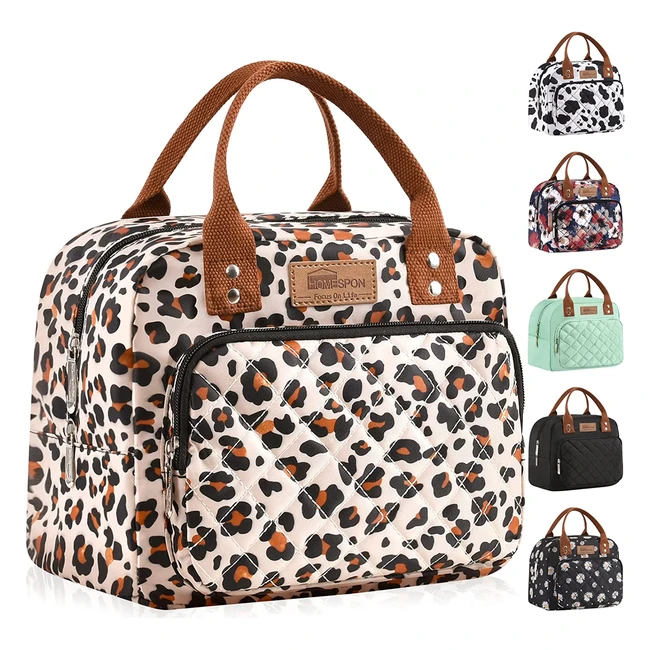 Homespon Insulated Lunch Bag - Large Capacity, BPA-Free, Stylish & Practical - Leopard Print