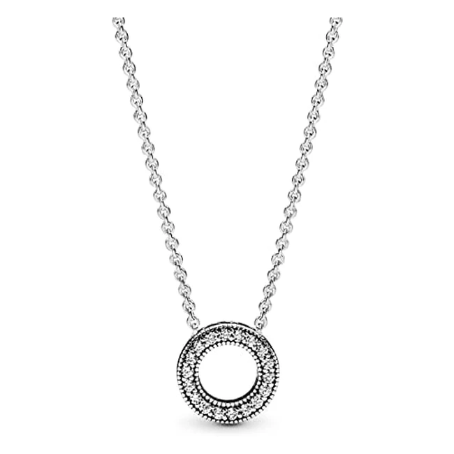 Collier Pandora 397436CZ45 en argent pour femme avec zirconium, symbole de l'infini