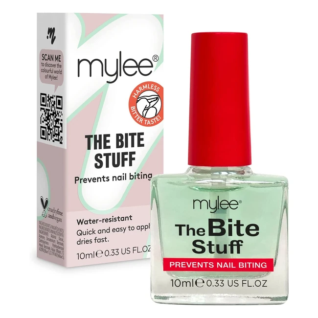 Mylee Anti Nail Biting Nail Polish - Stop Biting Your Nails Fast and Easy - Water Resistant Clear Varnish