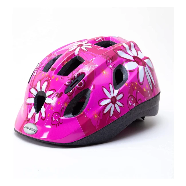 Raleigh Girls Mystery Cycle Helmet - Lightweight  Breathable - Pink - Size 52-5