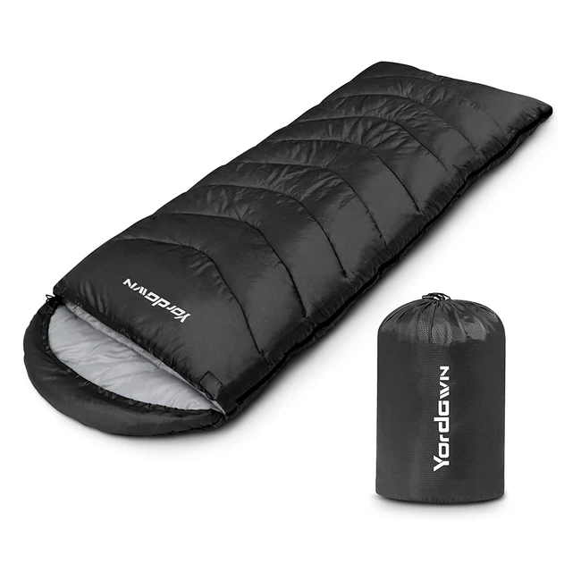 Yordawn Lightweight Sleeping Bag for Adults and Kids - 3 Season Waterproof Envelope Sleep Bag for Camping, Hiking, and Outdoor Travel