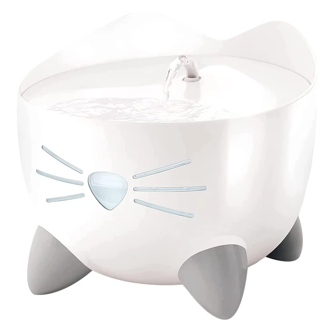 Catit Pixi Cat Water Fountain - Super Silent, LED Nightlight, Triple Action Filter