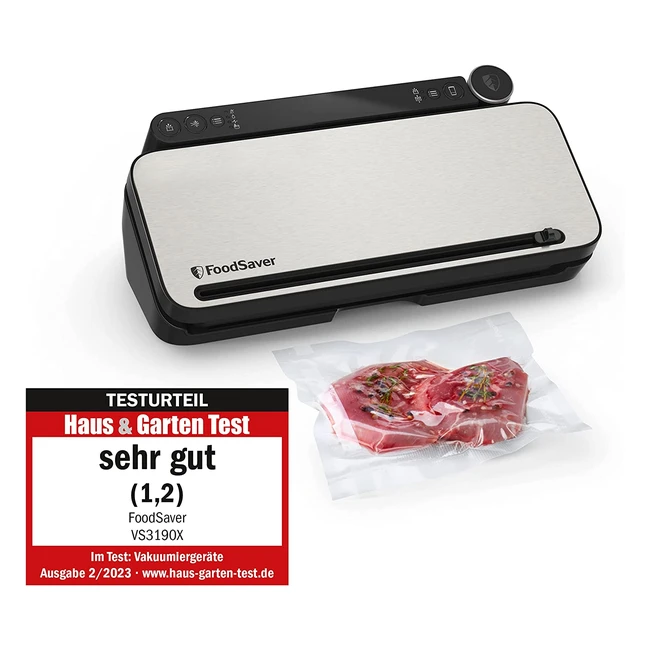 FoodSaver Multipurpose Vakuumierer mit Handgerät - VS3190X - Bis zu 5x längere Haltbarkeit - Inkl. 1 Vakuumrolle, 4 Vakuumbeutel und 4 Zip-Beutel