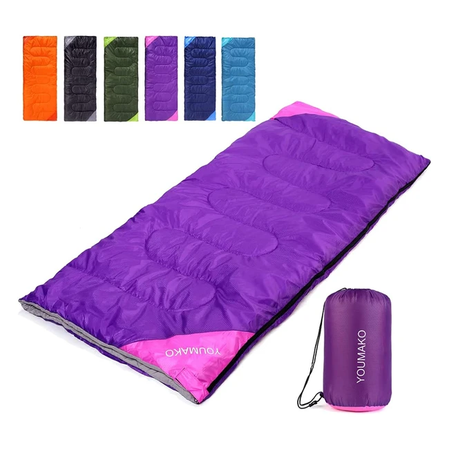 Youmako Backpacking Sleeping Bag - Lightweight Waterproof and Comfortable for 