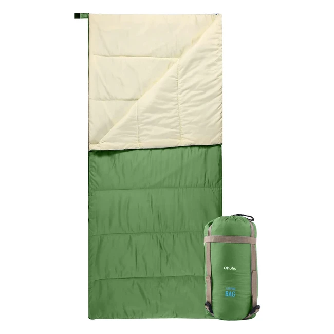 Ohuhu Sommer Schlafsack - leicht, tragbar, wasserdicht, mit Kompressionsbeutel für Camping, Wandern, Reisen
