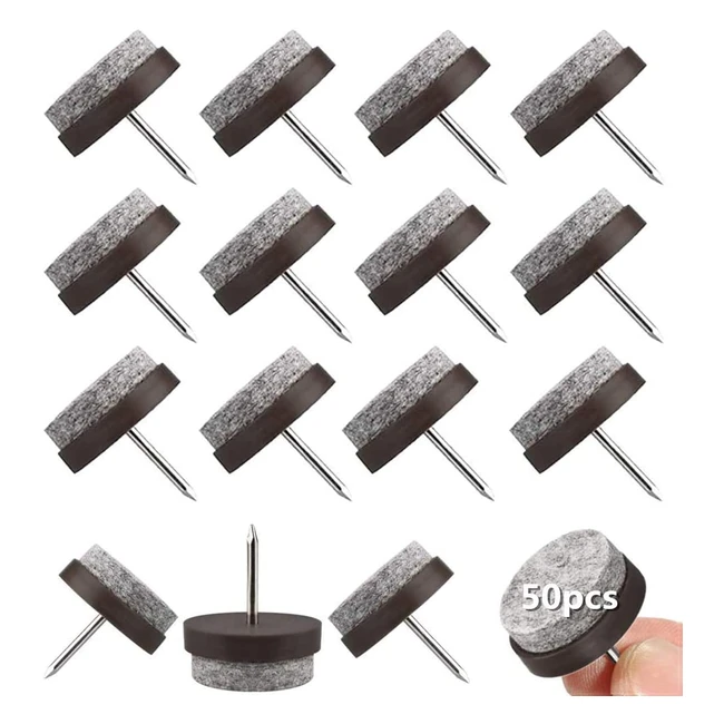 50er Pack Filzgleiter Mbelgleiter Stuhlgleiter Nagelgleiter fr Laminat Parke