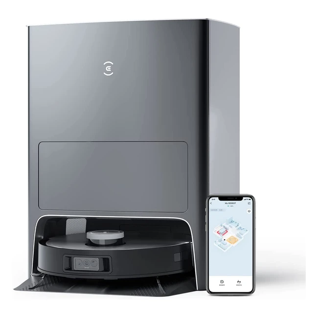 Aspirateur Robot Laveur Ecovacs Deebot X1 Omni - Puissance 5000Pa, Batterie 260min, Assistant Vocal