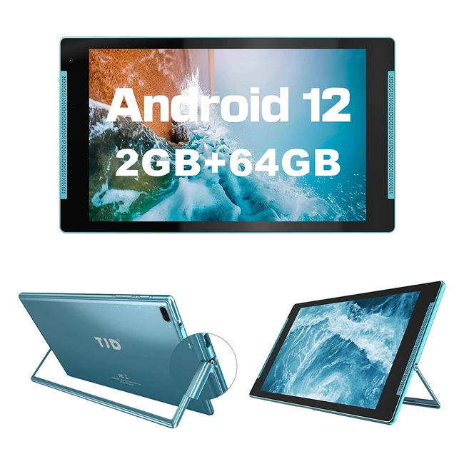 10 Inch Android Tablet - 2GB RAM 64GB ROM Quad Core Processor HD IPS Screen 