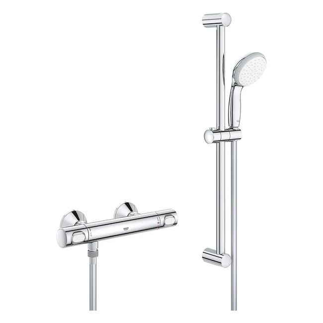 Ducha Termostática Grohe QuickFix Precision Flow Cromada Ref 34841000 - Botón SafeStop y Boquillas SpeedClean