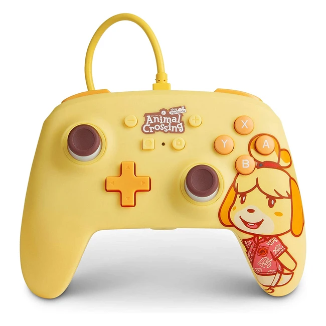 Manette filaire amliore PowerA pour Nintendo Switch - Animal Crossing Isabel