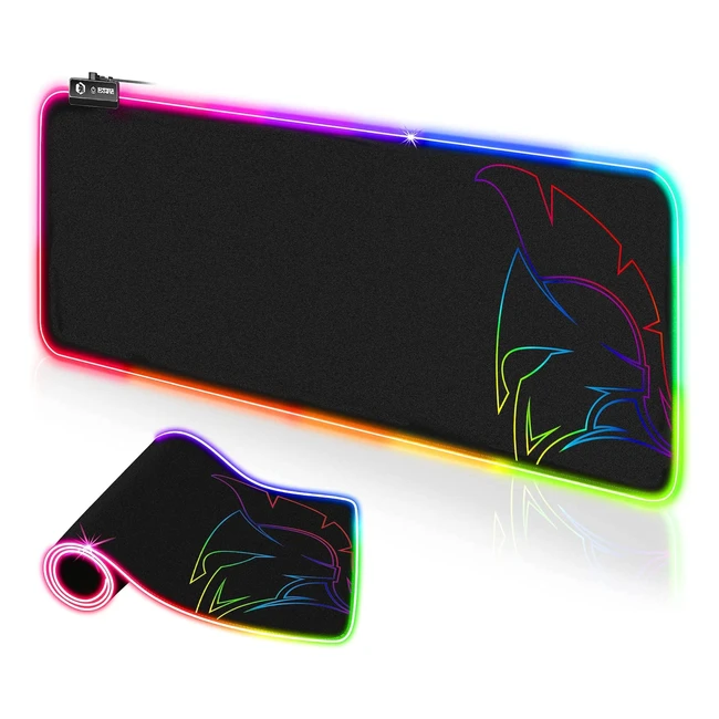 Empire Gaming Dark Rainbow - Alfombrilla Ratón XXL RGB 12 Modos 800x300x4mm
