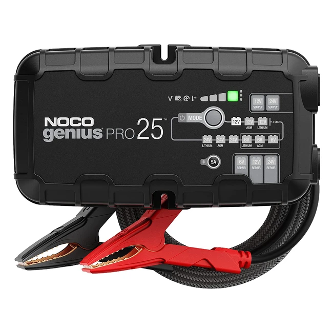 NOCO GeniusPro25 25A Profi-Autobatterieladegerät 6V12V24V - AGM, Gel, Start-Stop, EFB und LiFePO4 Lithium-Batterien