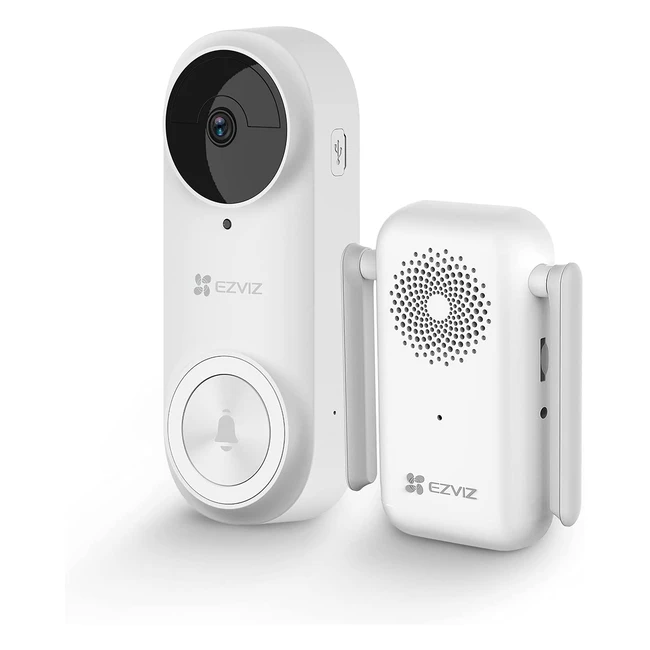 EZVIZ 2K Video Doorbell - Kabelloses Türklingel-Kit mit AI-Personenerkennung, Zwei-Wege-Audio und Nachtsicht