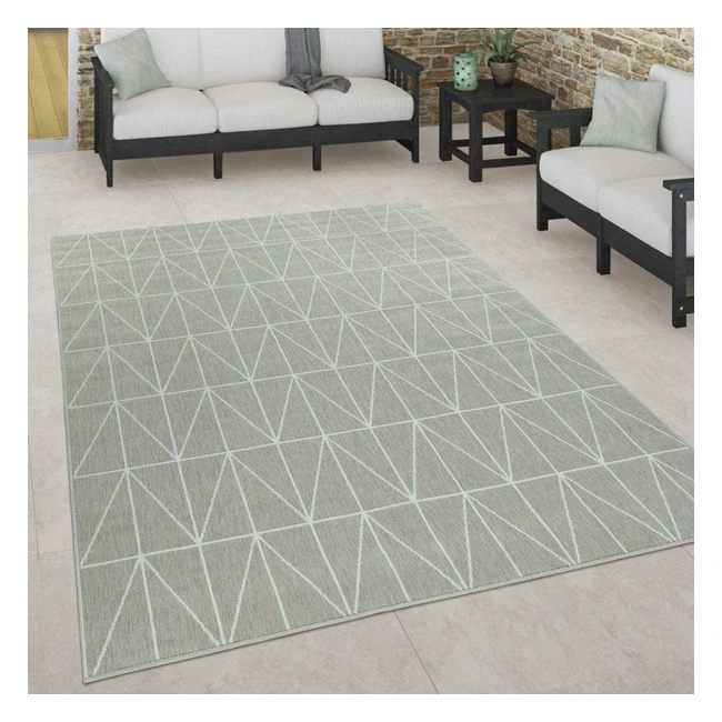 Tapis intérieur/extérieur Paco Home style scandinave résistant aux intempéries - 160x230 cm beige