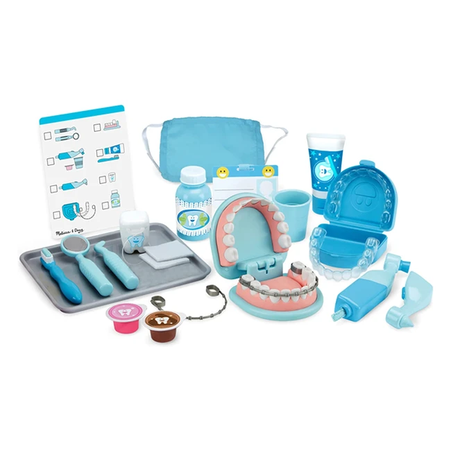 Melissa & Doug Super Smile Dentist Kit for Kids - Educational Role Play Toys for 3 Year Olds - Montessori Kids Toys Age 3