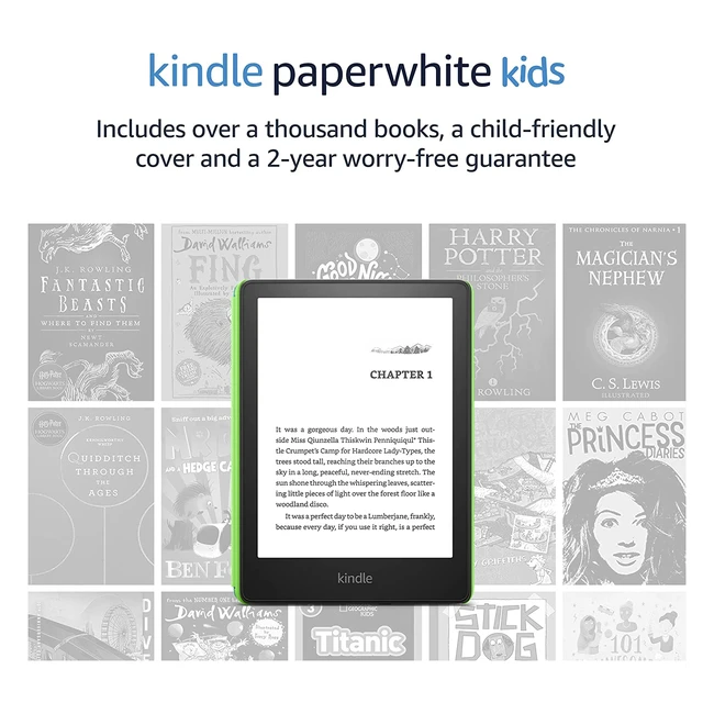 Kindle Paperwhite Kids - Over 1000 Books Child-Friendly Cover 2-Year Guarantee