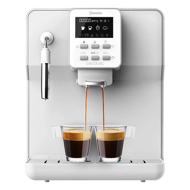 Cecotec Power Maticccino 6000: Macchina da Caffè Automatica con Sistema Thermoblock, 19 Bar, Cappuccino e Espresso - Serie Bianca
