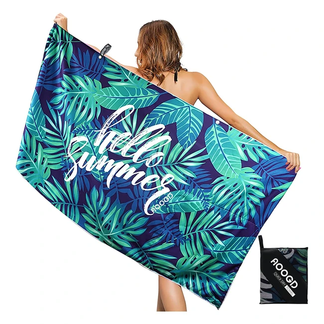 Asciugamano da Spiaggia in Microfibra Grande 160x80cm - Asciugatura Rapida, Leggero e Portatile