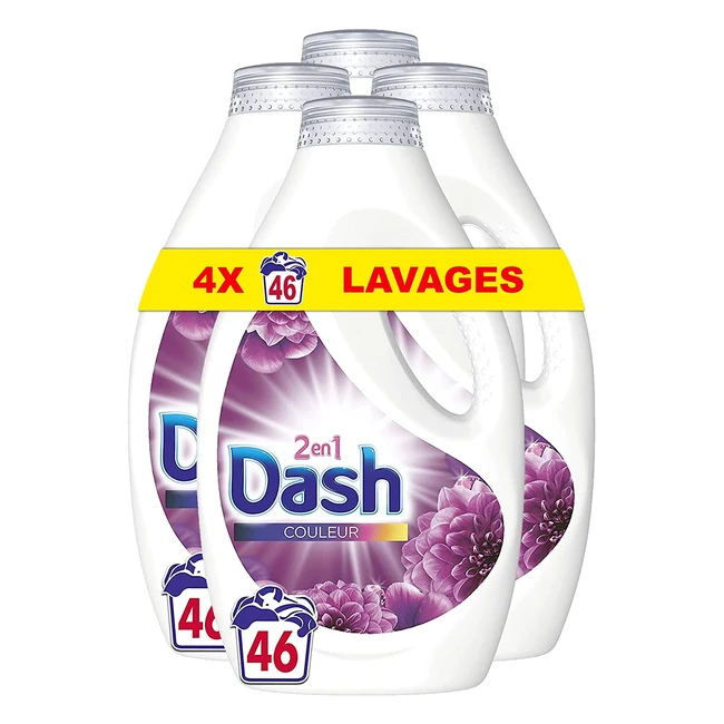 Dash 2en1 Lessive Liquide 184 Lavages - Pouvoir Ultra Nettoyant et Fraîcheur Longue Durée