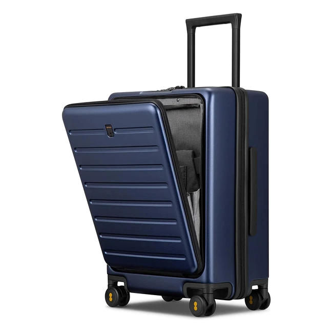 Level8 20in Lightweight Carryon Suitcase with Double TSA Locks & Spinner Wheels - Blue