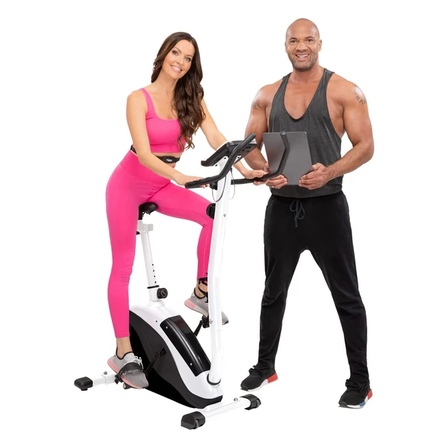 Miweba Sports Ergometer ME400 - Cardio Fahrrad mit App-Steuerung, 12 kg Schwungrad, Pulsgurt, Magnetbremse, LCD-Display