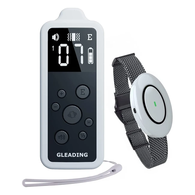 Collier de Dressage pour Chien Gleading - Contrôle Manuel 1200m - 7 Niveaux de Son, Vibration et Choc - Rechargeable et Étanche IP67