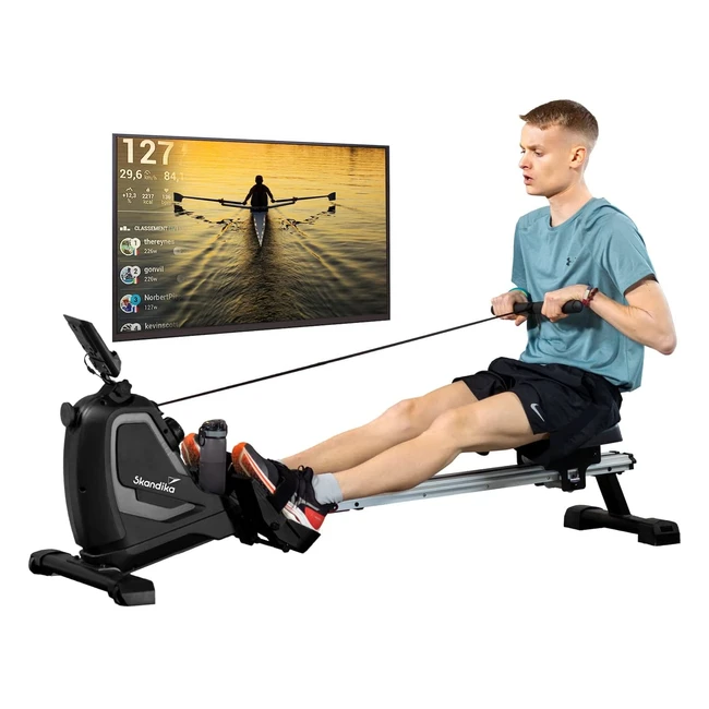 Skandika Venn Rudergerät - 8 Widerstandsstufen, Multifunktionscomputer, Tablet-Halterung