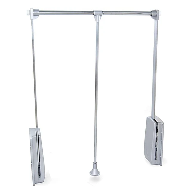 Barre de penderie escamotable Emuca - Largeur réglable 830-1150mm - Charge maximale 12kg