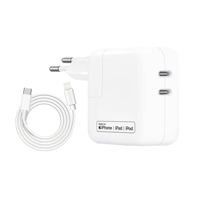 Caricabatterie USB-C da 40W certificato Apple MFi con cavo Lightning 2m - Ricarica rapida per iPhone e altri dispositivi