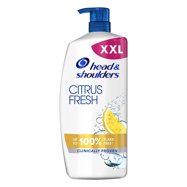 Head & Shoulders Citrus Clarifying Shampoo - 100% Dandruff Protection - Clinically Proven - 1L Value Pack