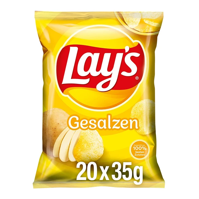 Lays Gesalzen - Knusprige Kartoffelchips fr die perfekte Party 20 x 35g