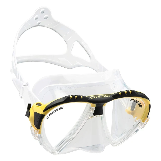 Máscara de Buceo Cressi Matrix - Unisex Adulto - Silicona Transparente/Negra - Referencia MSC-001 - Visión Amplia y Cómoda