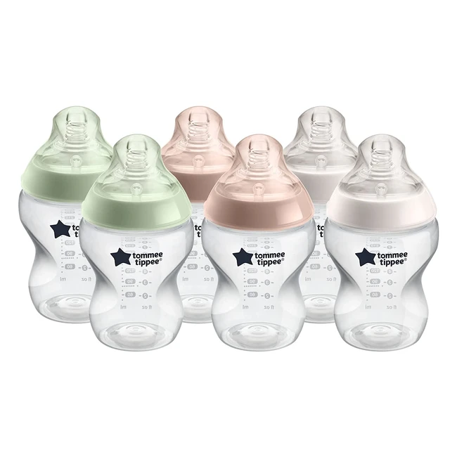 Tommee Tippee Closer to Nature Baby Bottles - Slowflow Breastlike Teat with Anti