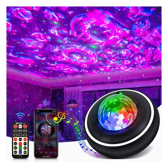 Galaxy Projector Star Night Light with Bluetooth Speaker for Dreamy Nights - Kids Baby Adults Bedroom Party Game Rooms Home Theatre