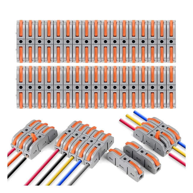 Connettori Elettrici RapidI Flintonic - 34 Pezzi Terminali a Collegamento Rapido