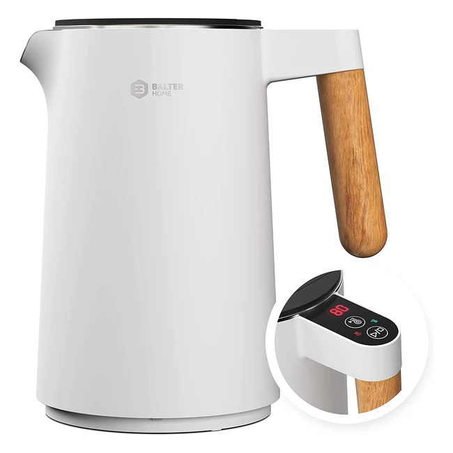 Balter Edelstahl Wasserkocher 1,5L mit Temperaturanzeige und Warmhaltefunktion