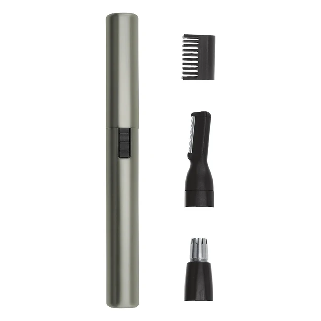 Wahl 56401016 Nasen- und Ohrhaartrimmer mit Titan-Aluminium-Gehäuse und präzisen Edelstahlklingen