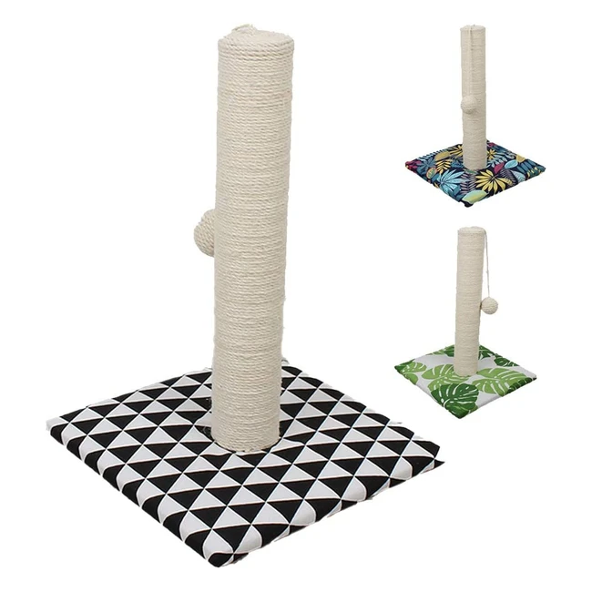 Croci Optical Basic Scratching Post for Cats - Large and Small - with Tree, Rope, and Calming Toy Ball