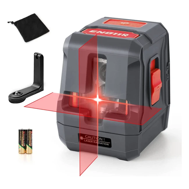 Livella laser autolivellante Enventor 15m con linea rossa a croce e supporto magnetico