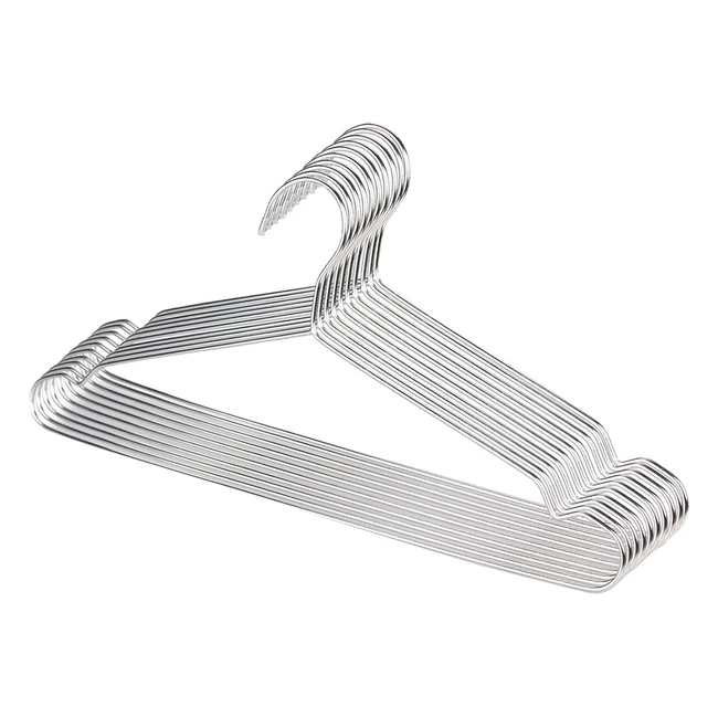 Puersit 50-Pack Stainless Steel Hangers - Durable, Rust-Resistant, and Space-Saving